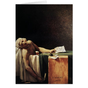 Cartão Jacques-Louis David a morte de Marat