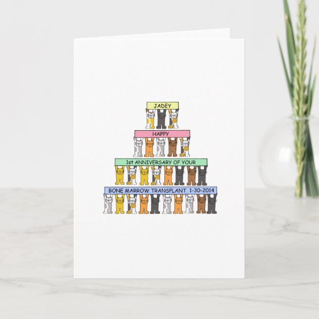 Cartão Jadey Bone Marrow Anniversário (Frente)