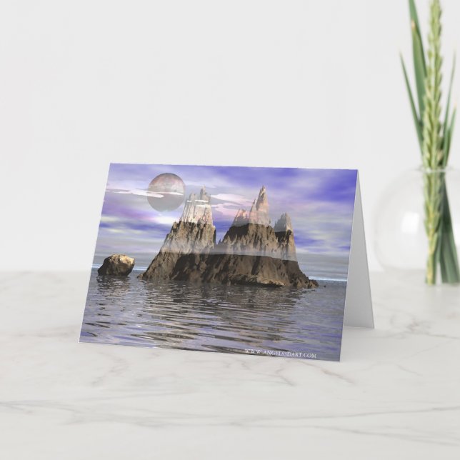 Cartão Jagged Island Greeting Card (Frente)