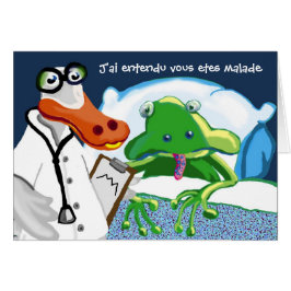 Cartão J'ai entendu vous etes malade