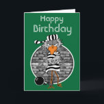 Cartão Jail Bird Birthday Card<br><div class="desc">Jail Bird Birthday Card: for the one behind bars on their Birthday. Be sure to visit www.zazzle.com/jailbirdz to see the entire Jailbirdz collection!</div>