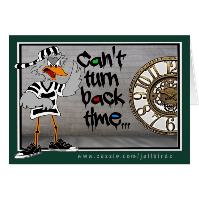 Cartão Jailbird da prisão (Frente Horizontal)