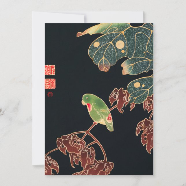 Cartão Jakuchu - O Paroquet (Frente)