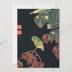 Cartão Jakuchu - O Paroquet