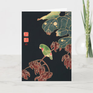 Cartão Jakuchu - O Paroquet