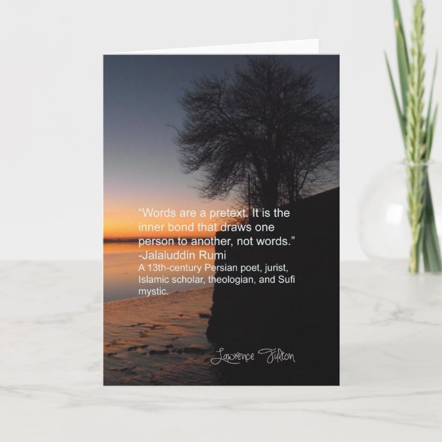 Cartão Jalaluddin Rumi -about inner bond (Frente)