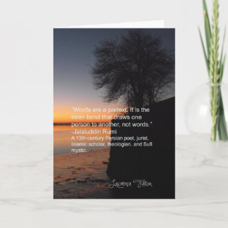 Cartão Jalaluddin Rumi -about inner bond