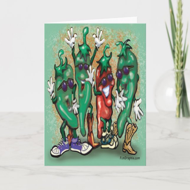 Cartão Jalapeno Peppers Gang (Frente)