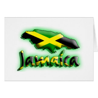 Cartão Jamaica com título da bandeira