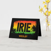 Jamaica IRIE Palmeira Tropical Bandeira Cores Rast