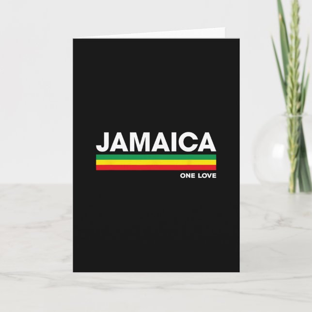Cartão Jamaica Retro Reggae Cor Rs Férias Jamaicano Tão (Frente)