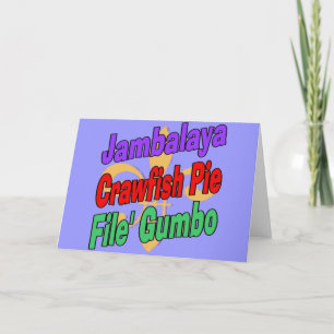 Cartão Jambalaya Crawfish Pie Cajun Dish