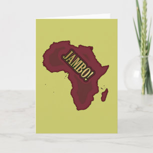 Cartão Jambo! A Palavra Swahili para Alô!
