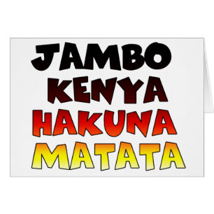 Cartão Jambo Kenya Hakuna Matata