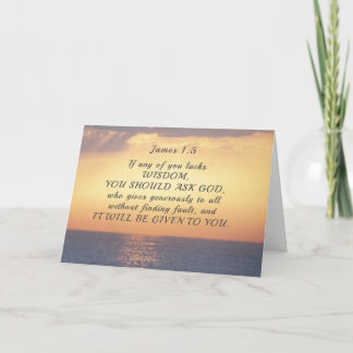 Cartão James 1:5 Se algum de vocês não tiver Bíblia de Sa