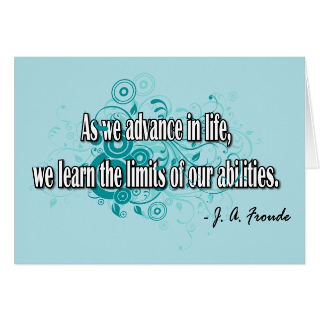 Cartão James Anthony Froude (Frente horizontal)