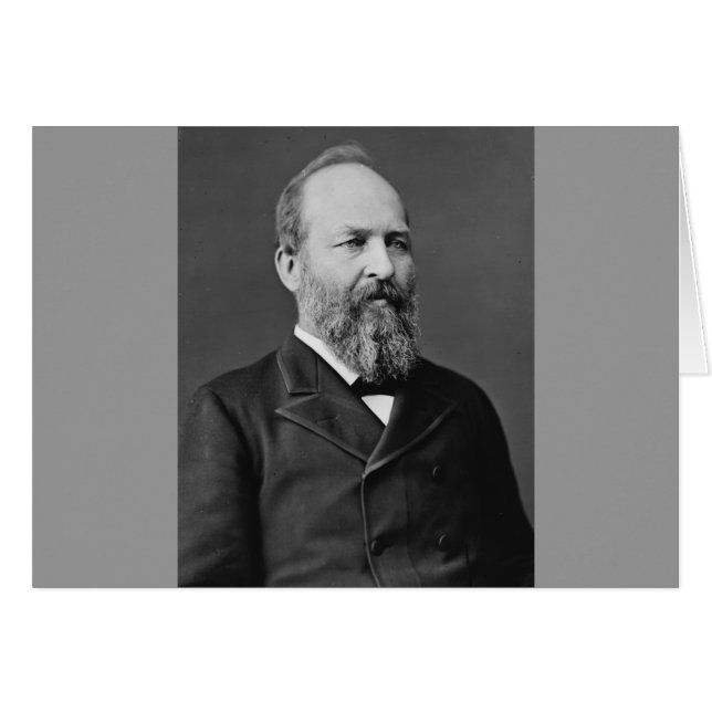 Cartão James Garfield 20 Presidente (Frente Horizontal)