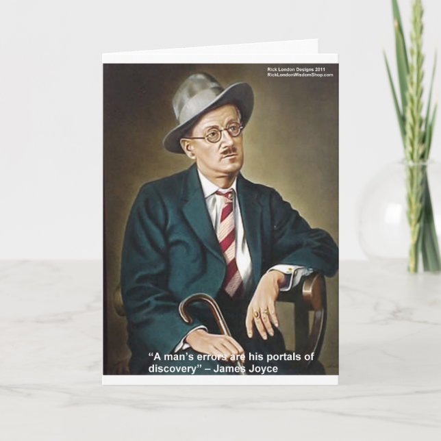 Cartão James Joyce "Errors/Portals" Quote Gifts & Cards (Frente)