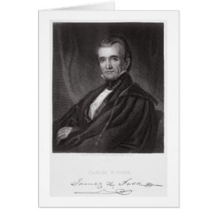 Cartão James Knox Polk, gravado por Henry Bryan Salão