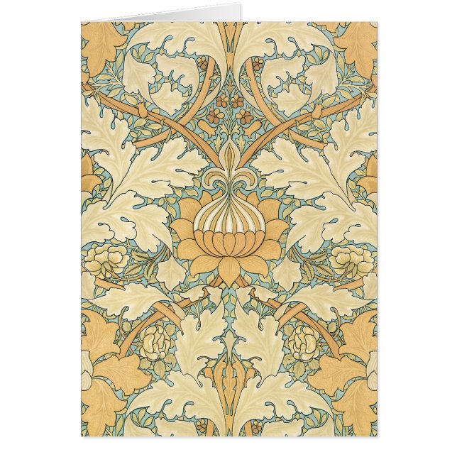 Cartão James, por William Morris, Acanthus Leaves (Frente)
