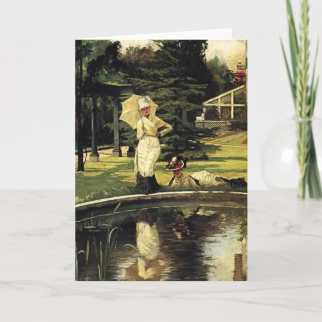 Cartão James Tissot- In an English Garden (Frente)