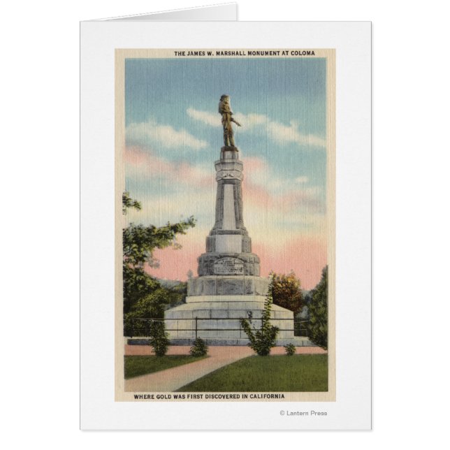 Cartão James W. Marshall Monument View # 1 (Frente)