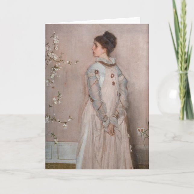 Cartão James Whistler - Sinfonia em Cor e Rosa da Carne (Frente)