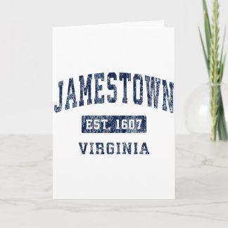 Cartão Jamestown Virgínia Va Esportes Vintage Estabelecid