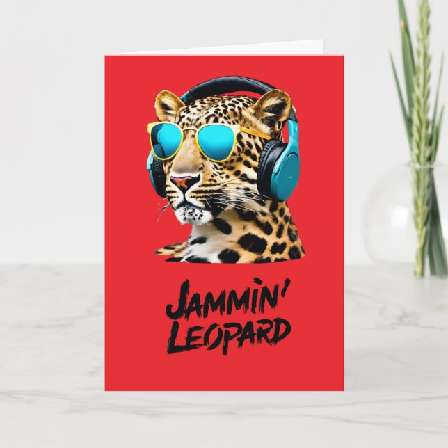 Cartão Jammin' Leopardo (Frente)