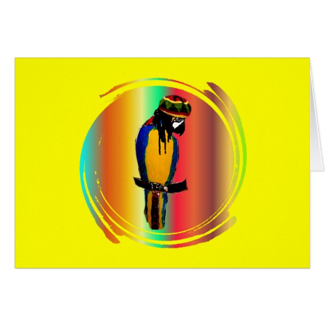 CARTÃO JAMMIN PARROT (Frente Horizontal)