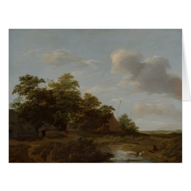 Cartão Jan Vermeer van Haarlem, Paisagem com uma Fazenda (Frente horizontal)