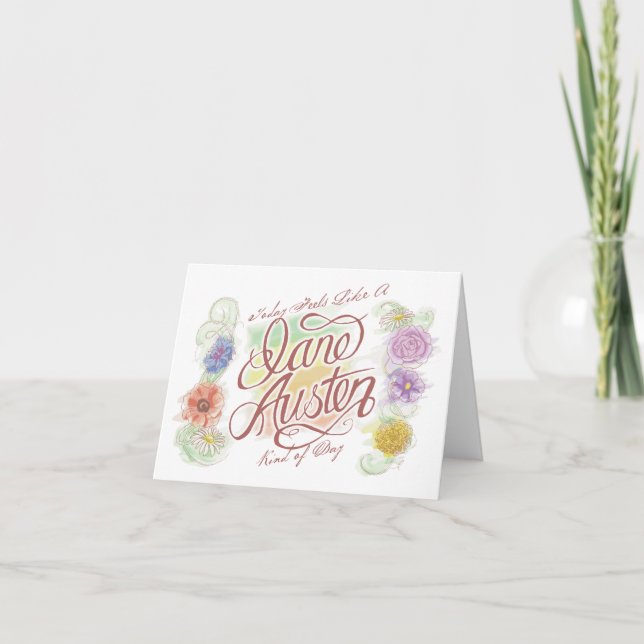 Cartão Jane Austen Kind of Day Note Card (Frente)