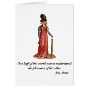 Cartão Jane Austen no engano