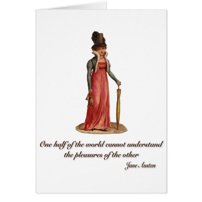 Cartão Jane Austen no engano (Frente)