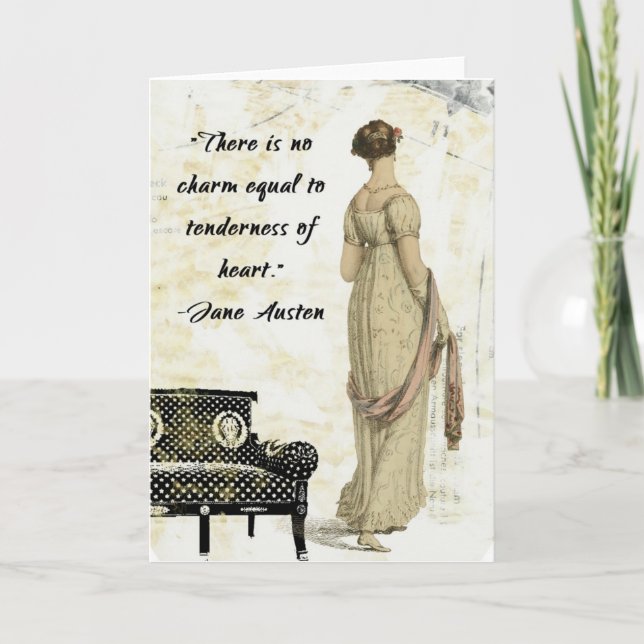 Cartão Jane Austen Regency Inspired Design (Frente)
