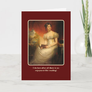 Cartão Jane Austen sobre Livros