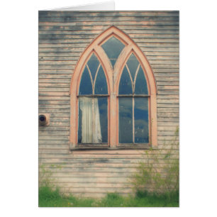 Cartão Janela abandonada da igreja