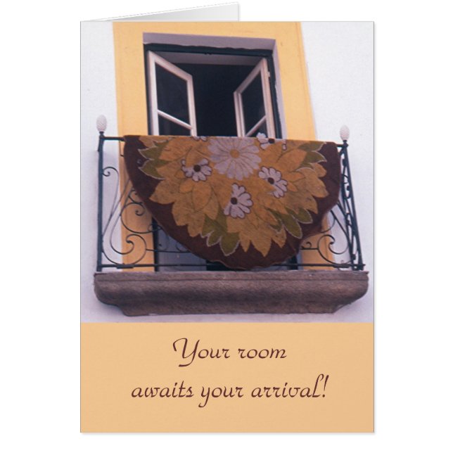 CARTÃO JANELA ABERTA, BALCÃO DE FERRO ESCOADO, AERONAVE D (Frente)