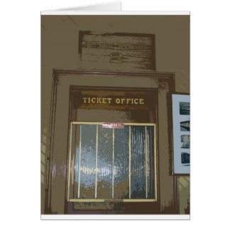 Cartão Janela de bilhete do estação de caminhos-de-ferro