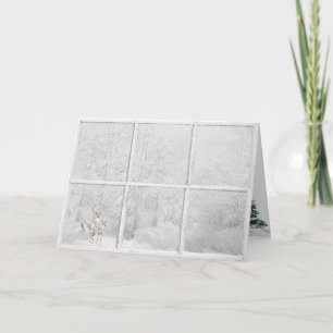 Cartão Janela de inverno de Natal