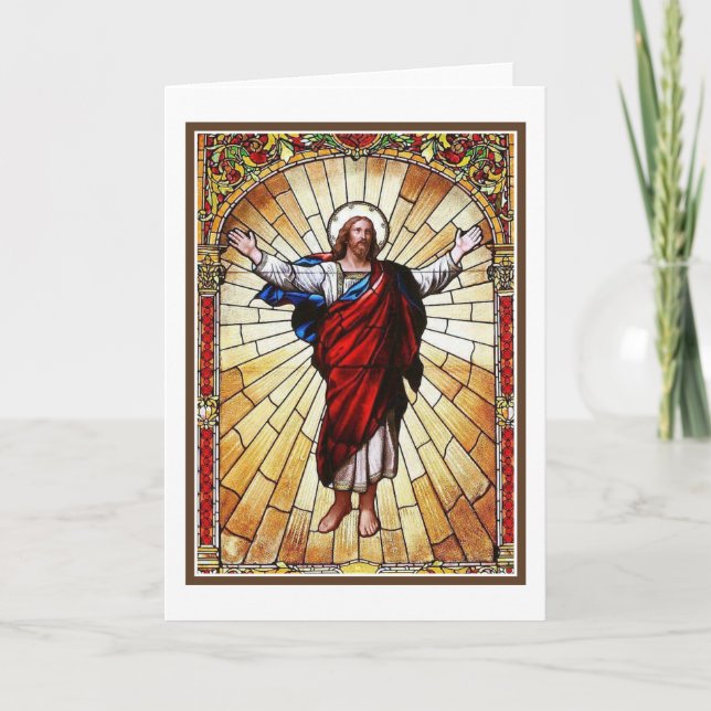 Cartão Janela de Vidro cristo (Frente)