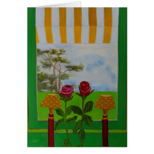 Cartão Janela do hotel de Sonnenhof: Liechtenstein (Frente)