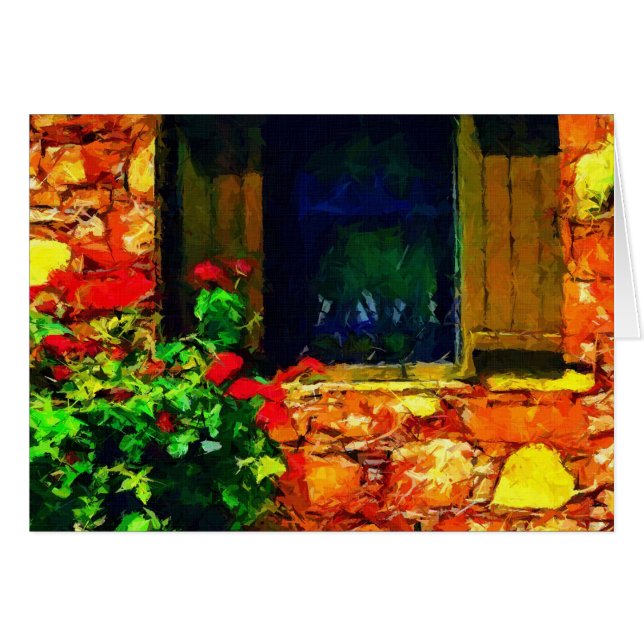 Cartão Janela na piscina (Frente Horizontal)