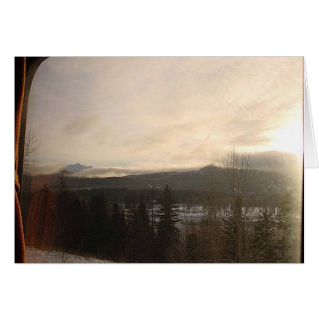 Cartão Janela num Mundo de Inverno (Frente Horizontal)