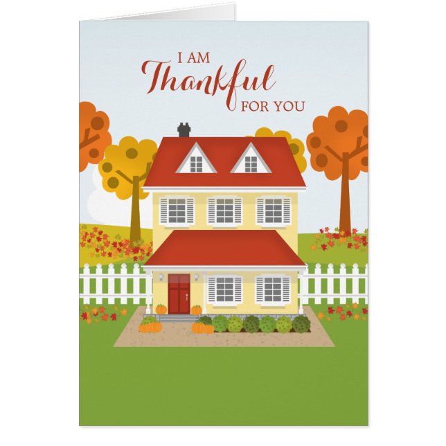 Cartão Janta de Ação de Graças Open House (Frente)