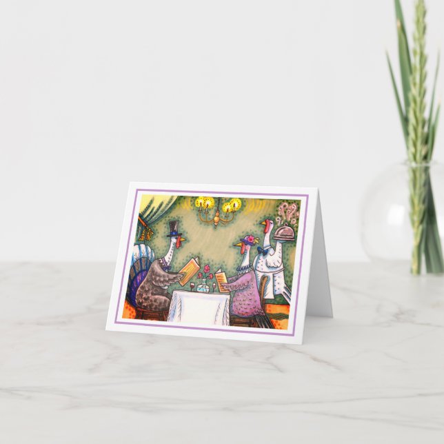 Cartão JANTAGEM FINA TURQUIA, AGRADECIMENTO AO Vazio HUMO (Frente)