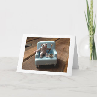 Cartão Jante tempo para um pequeno mouse