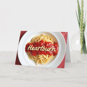 Cartão Janto Birthday Heartburn Spaghetti