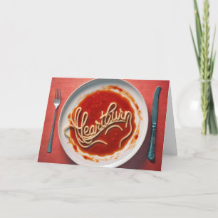 Cartão Janto Birthday Heartburn Spaghetti