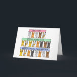 Cartão January 19th Birthday Cute Cartoon Cats<br><div class="desc">Cartoon cats holding up pastel coloured banners that's say 'Only very special people have birthdays on January 19th'.</div>